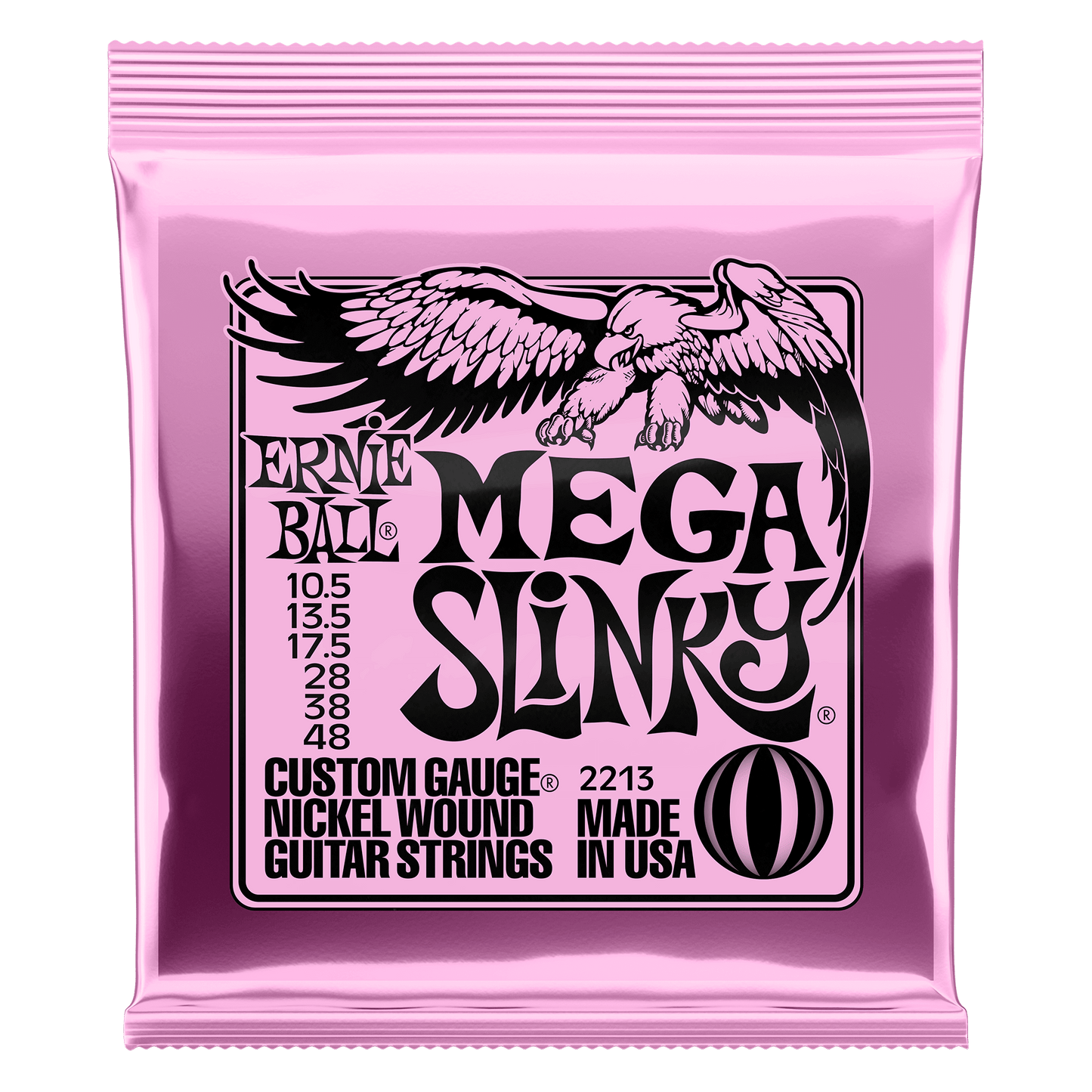 Ernie Ball 2213 Mega Slinky Nickel Elektro Gitar Teli (10.5-48)