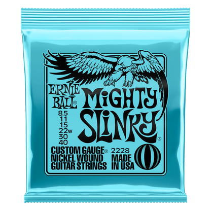 Ernie Ball 2228 Mighty Slinky Nickel Wound Elektro Gitar Teli (8.5-40)