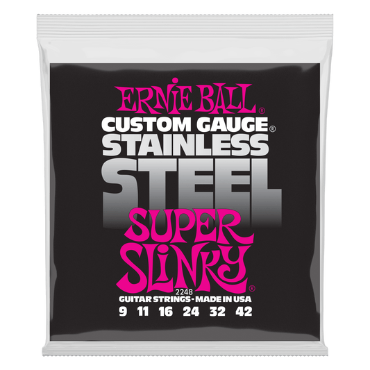 Ernie Ball 2248 Super Slinky Stainless Steel Elektro Gitar Teli (9-42)