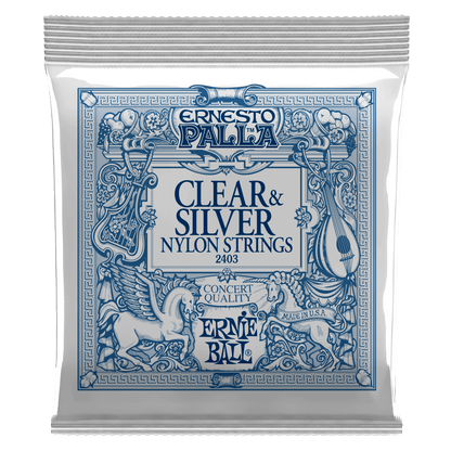 Ernie Ball 2403 Ernesto Palla Nylon Clear and Silver Tie-On Klasik Gitar Teli