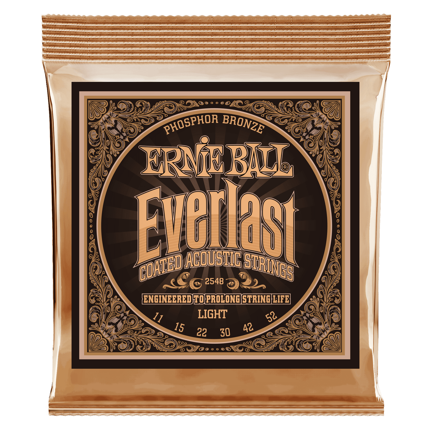 Ernie Ball 2548 Everlast Phosphor Bronze Light Akustik Gitar Teli (11-52)