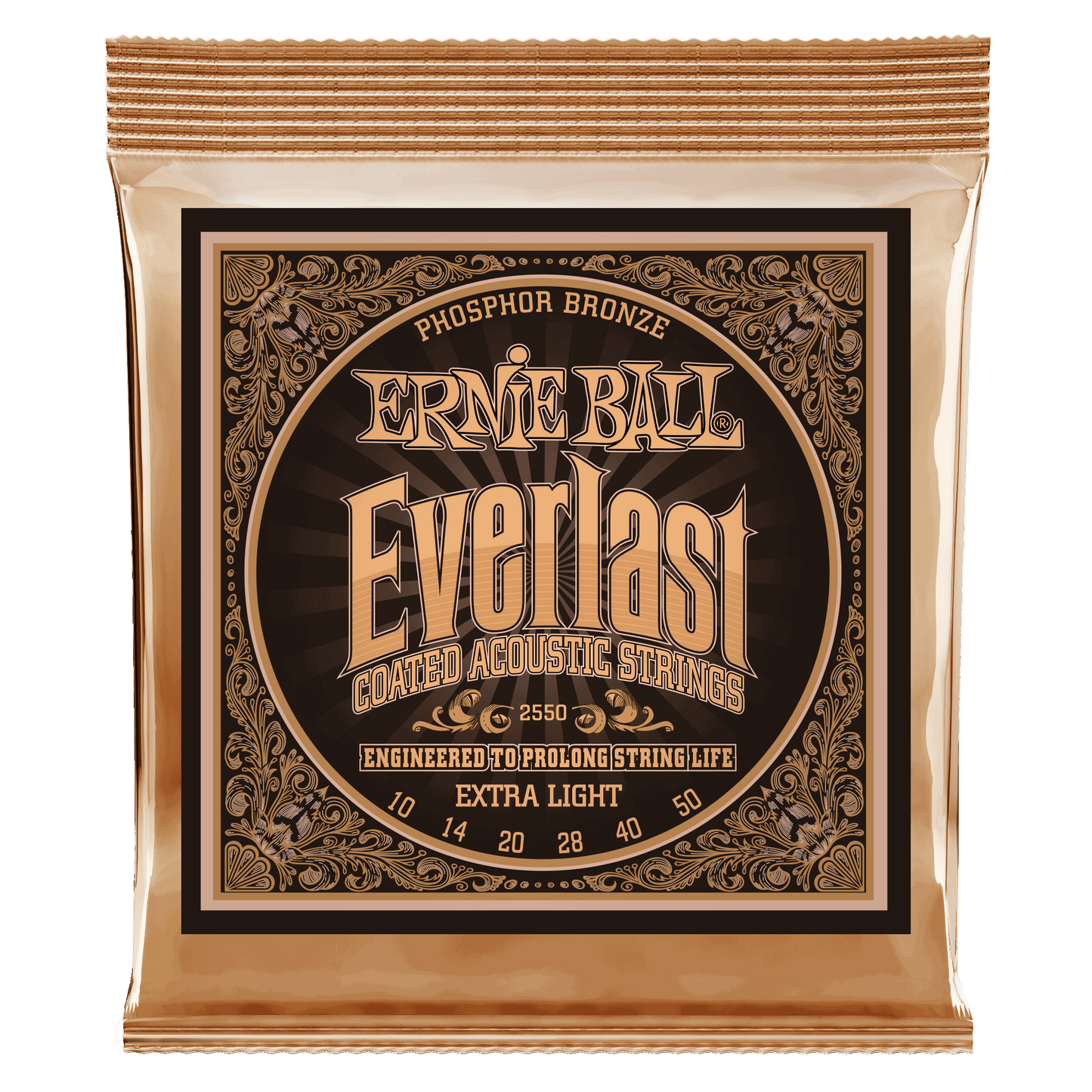 Ernie Ball 2550 Everlast Phosphor Bronze Extra Light Akustik Gitar Teli (10-50)