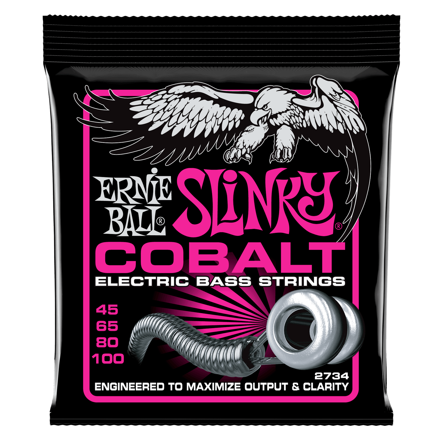 Ernie Ball 2734 Cobalt Super Slinky Bas Gitar Teli (45-100)