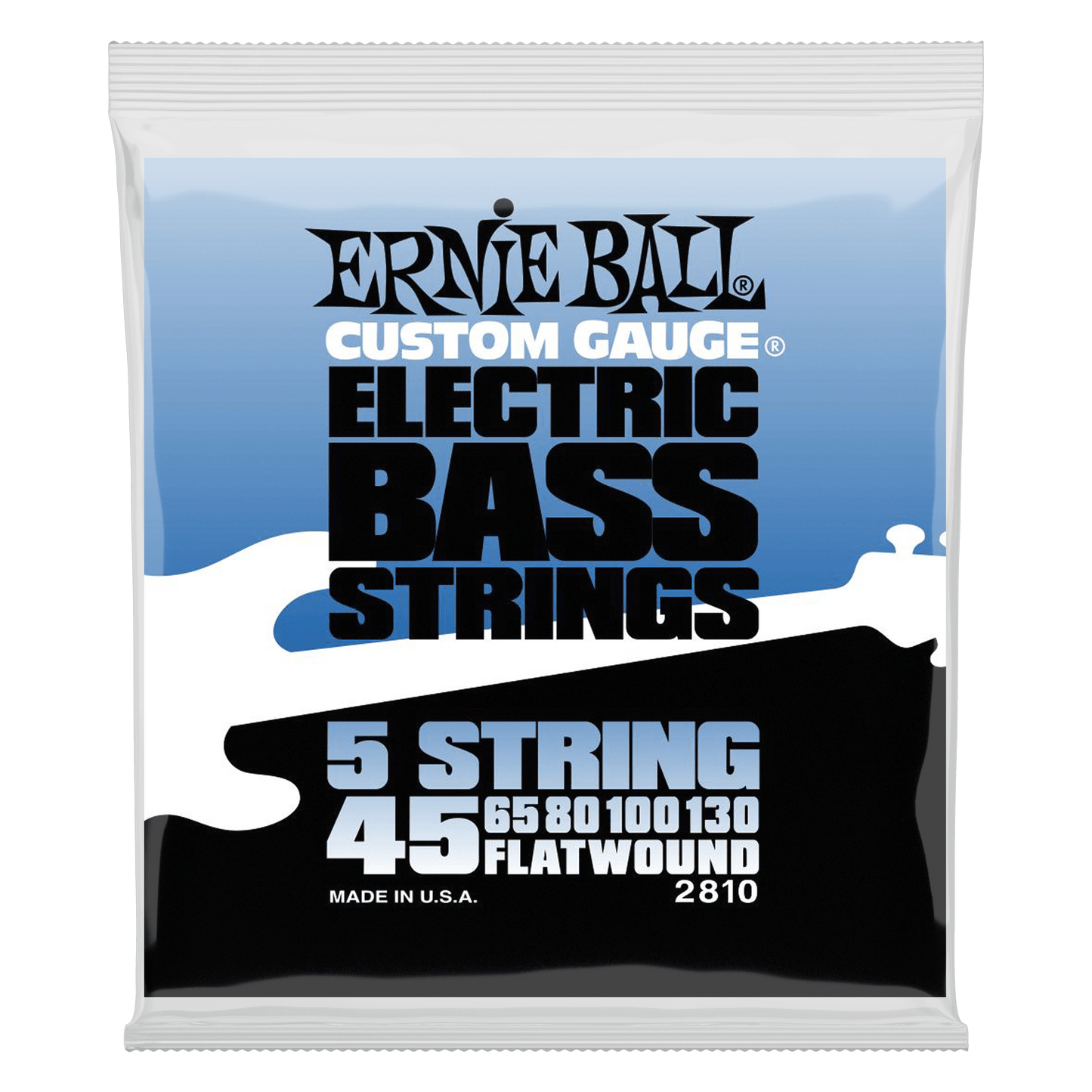Ernie Ball 2810 Flatwound 5-String Bas Gitar Teli (45-130)