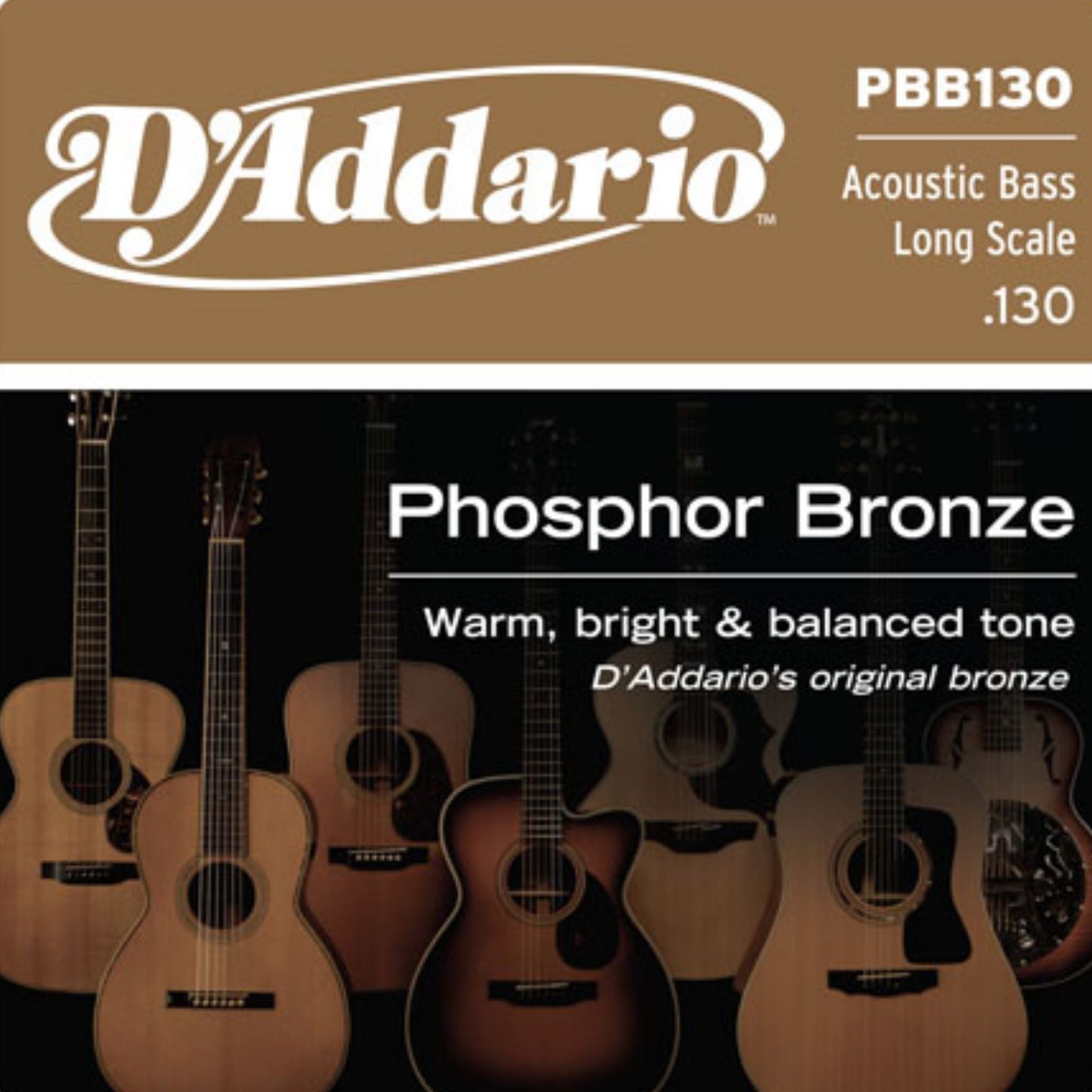 D'Addario Phosphor Bronze Akustik Bas Gitar Tek Tel (130)