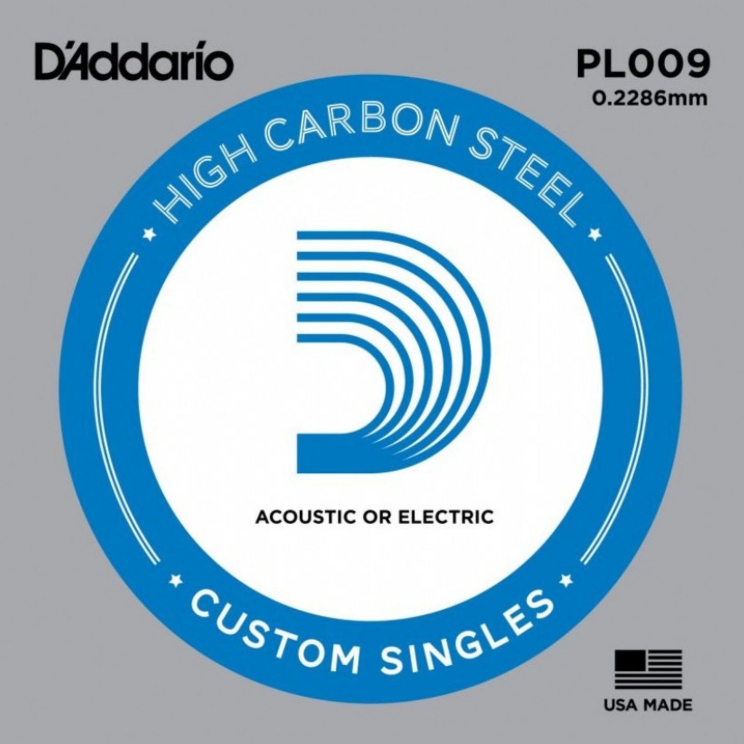 D'Addario PL009 Plain Steel Elektro ve Akustik Gitar Tek Tel (9)