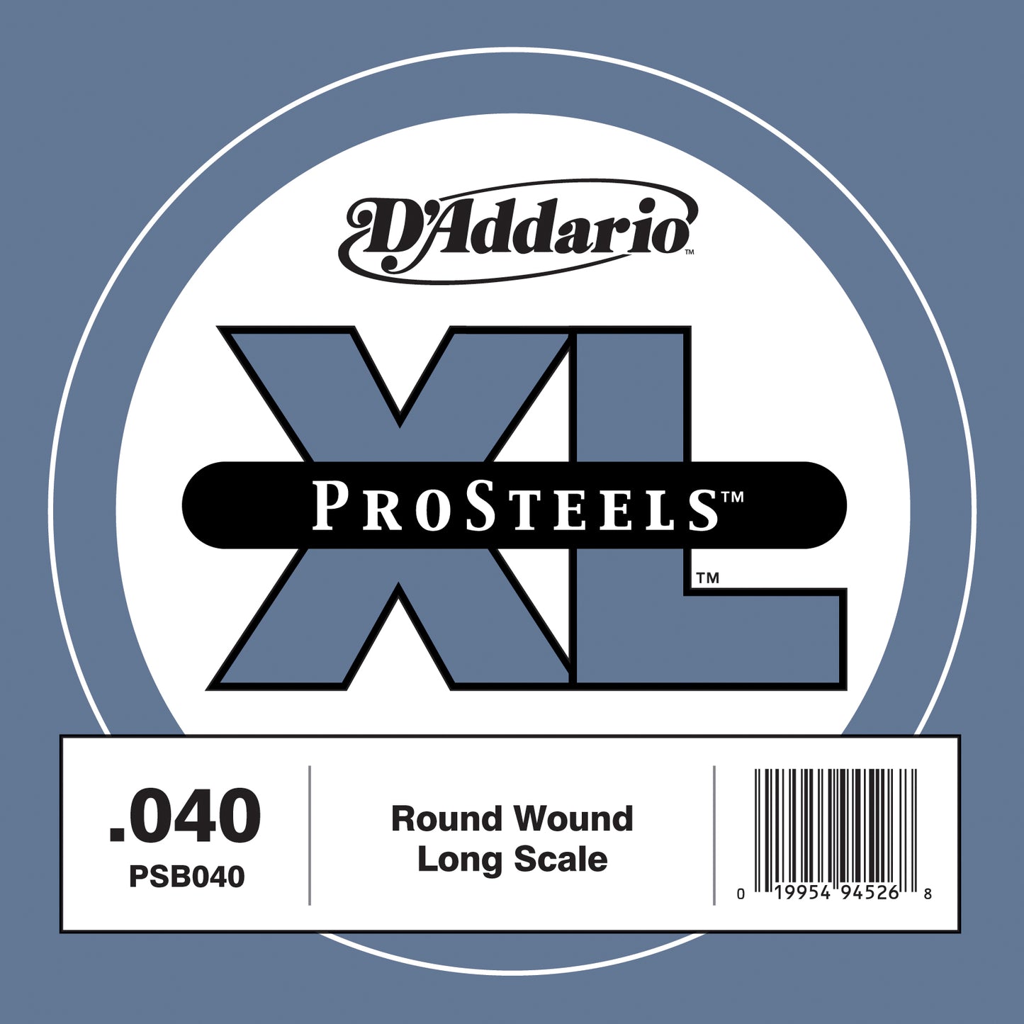 D'Addario PSB040 XL ProSteels Bas Gitar Tek Tel (40)