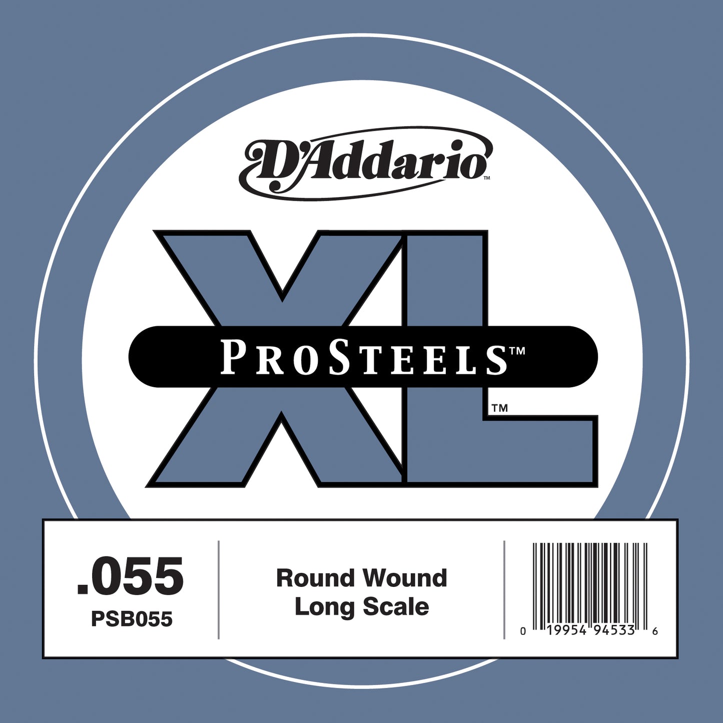 D'Addario PSB055 XL ProSteels Bas Gitar Tek Tel (55)