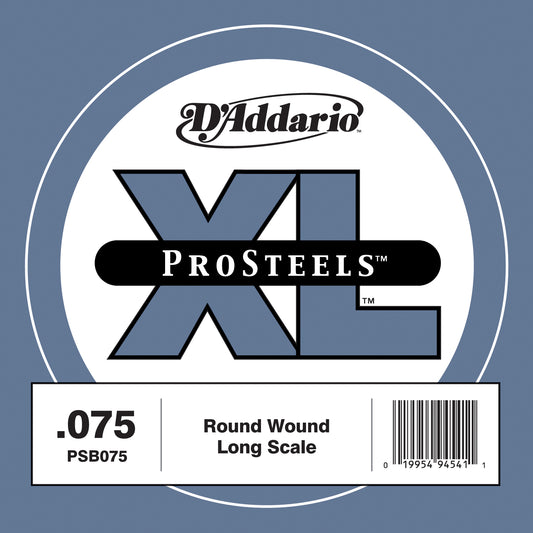 D'Addario PSB075 XL ProSteels Bas Gitar Tek Tel (75)