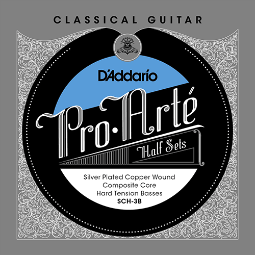 D'Addario SCH-3B Pro-Arte Half Sets Composite Hard Tension Üst 3 Klasik Gitar Teli (Re-La-Mi)