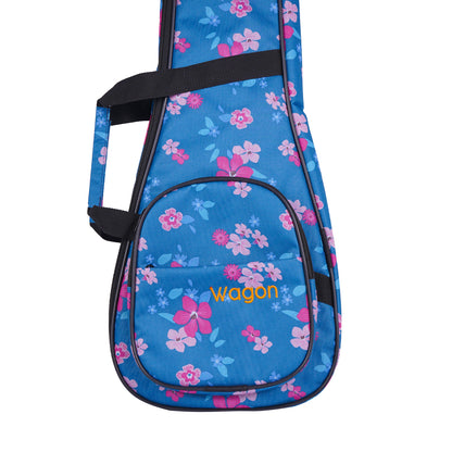 Wagon 04 Serisi Soprano Ukulele Çantası - Hibiskus Mavi