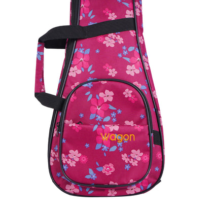 Wagon 04 Serisi Concert Ukulele Çantası - Hibiskus Pembe