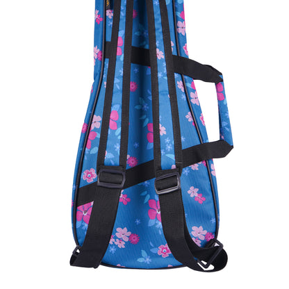 Wagon 04 Serisi Concert Ukulele Çantası - Hibiskus Mavi