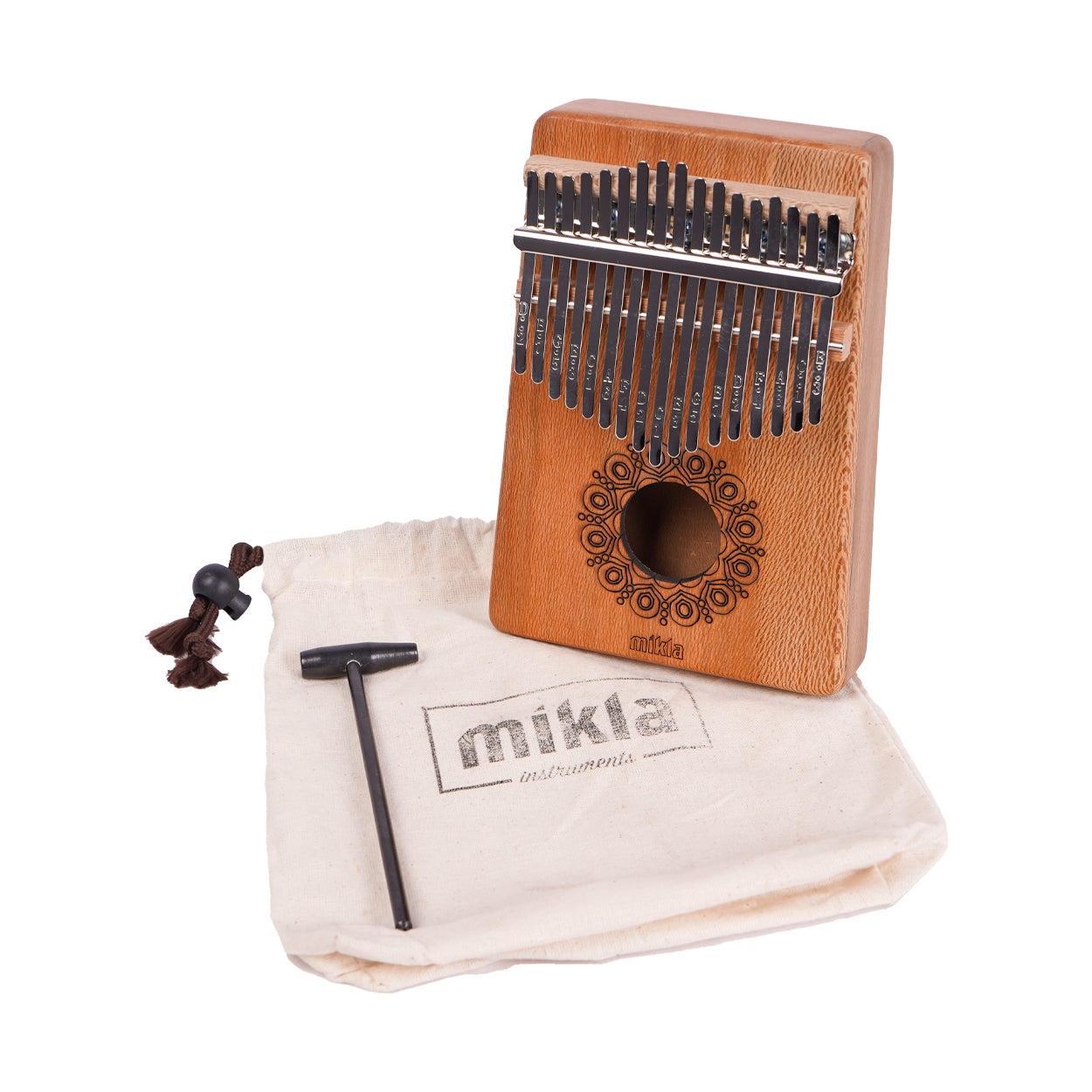 Mikla E-2 17 Tuş Masif Çınar Kalimba