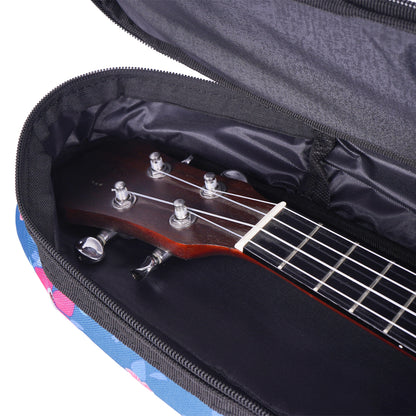 Wagon 04 Serisi Tenor Ukulele Çantası - Hibiskus Mavi
