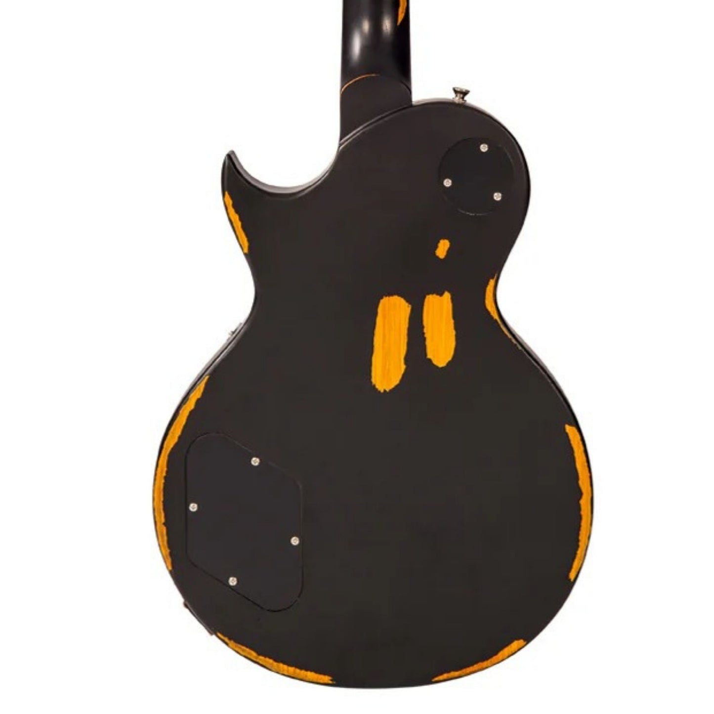 Vintage V100 ICON Elektro Gitar - Distressed Black Over Sunburst