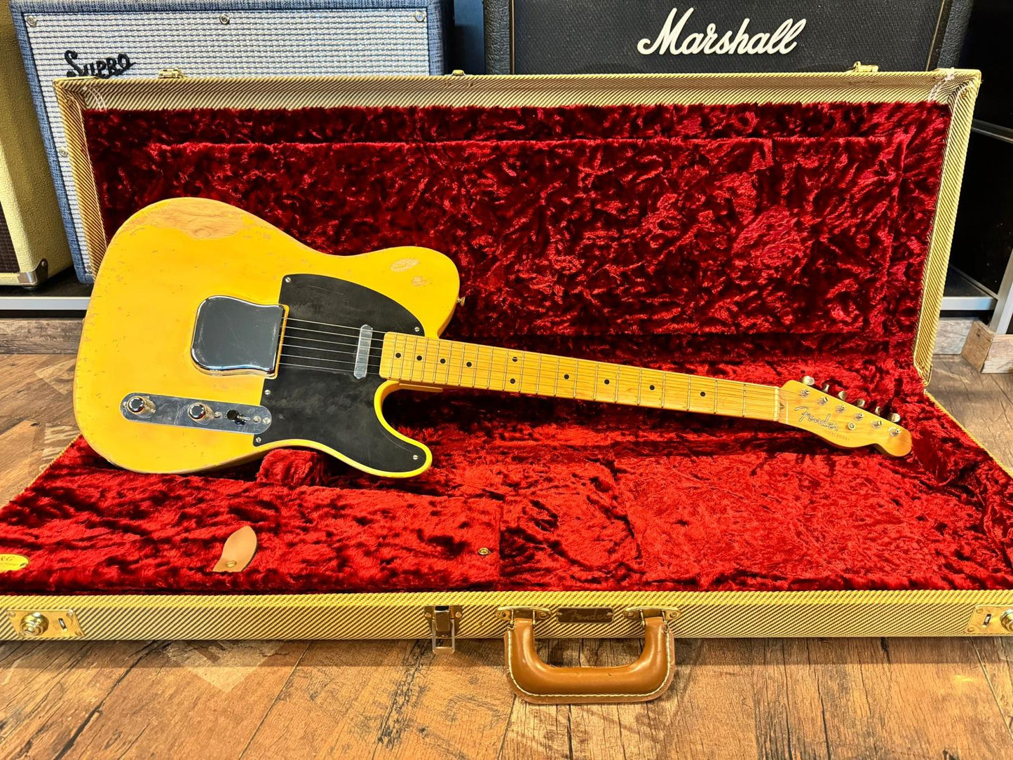 Fender American Vintage '52 Reissue Telecaster Elektro Gitar - Butterscotch Blonde (2.El)