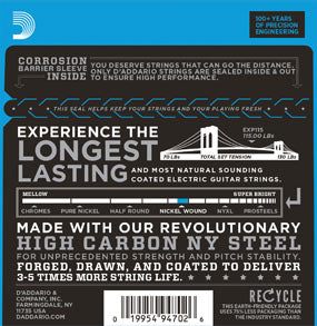 D'Addario EXP115 XL Coated Nickel Elektro Gitar Teli - Medium (11-49)