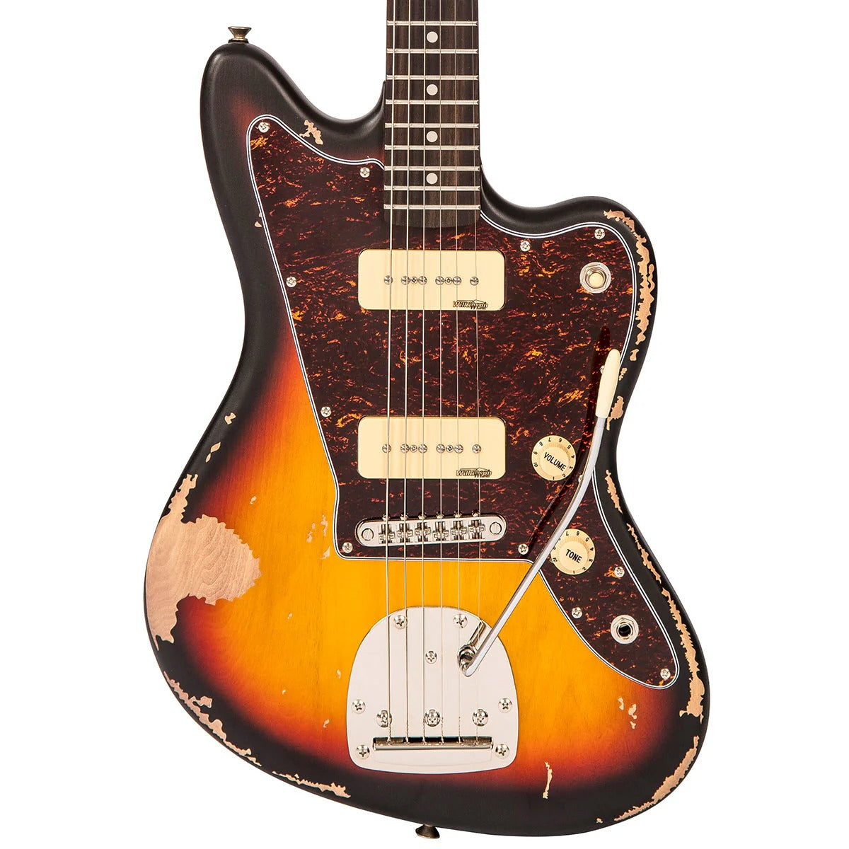 Vintage V65 ICON Vibrato Elektro Gitar - Distressed Sunburst