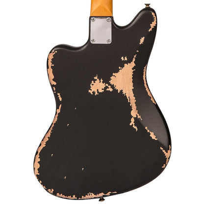 Vintage V65 ICON Vibrato Elektro Gitar - Distressed Black