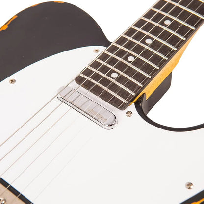 Vintage V62 ICON Elektro Gitar - Distressed Black