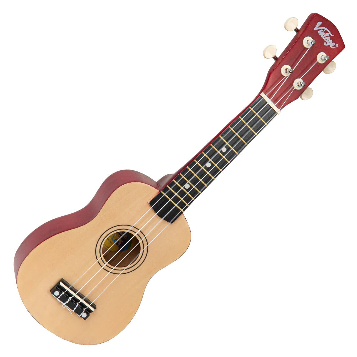Vintage Laka Rainbow Soprano Ukulele - Natural
