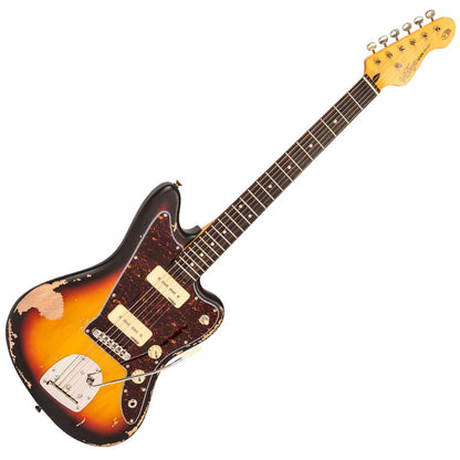 Vintage V65 ICON Vibrato Elektro Gitar - Distressed Sunburst