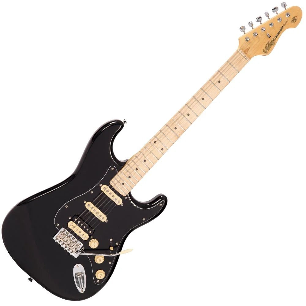 Vintage V6H Reissued Elektro Gitar - Boulevard Black
