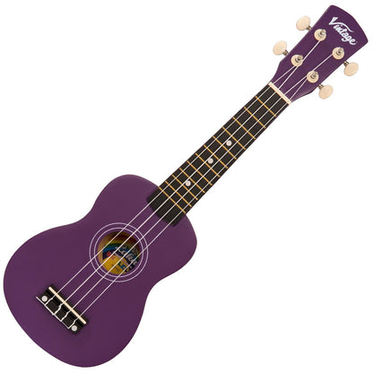 Vintage Laka Rainbow Soprano Ukulele - Violet
