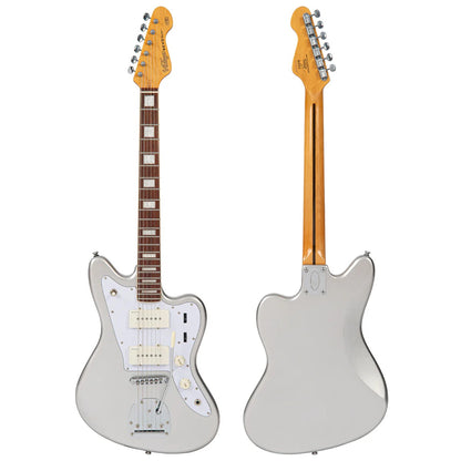 Vintage REVO Surfmaster 90 Elektro Gitar - Metallic Silver