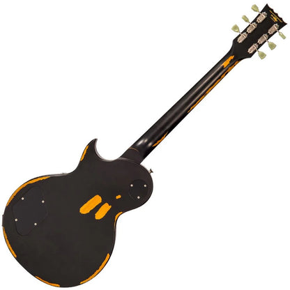 Vintage V100 ICON Elektro Gitar - Distressed Black Over Sunburst