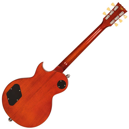 Vintage V100 Reissued Elektro Gitar - Flamed Amber