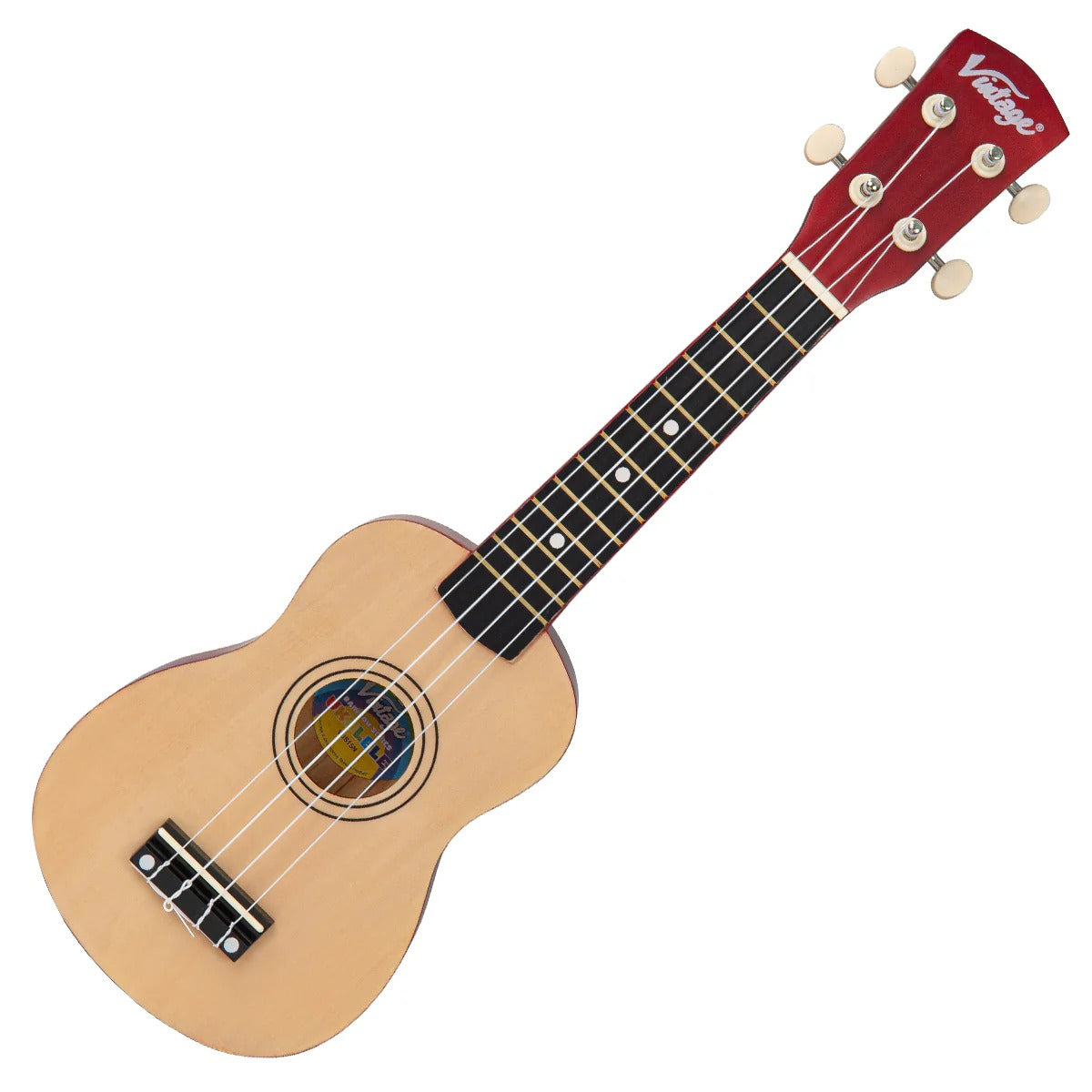 Vintage Laka Rainbow Soprano Ukulele - Natural