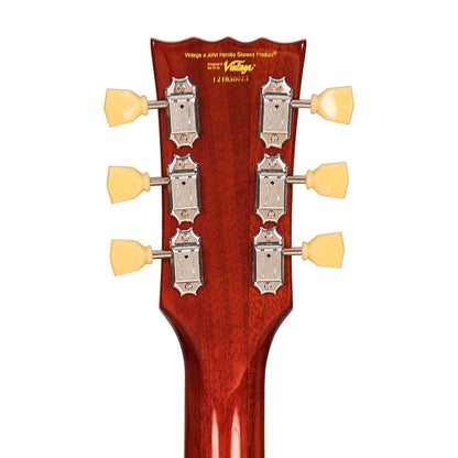 Vintage V100 Reissued Elektro Gitar - Flamed Amber