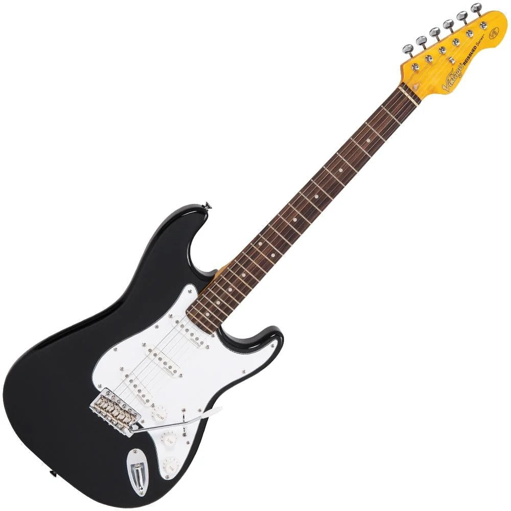 Vintage V6 Reissued Elektro Gitar - Boulevard Black