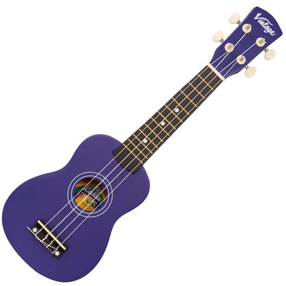 Vintage Laka Rainbow Soprano Ukulele - Indigo