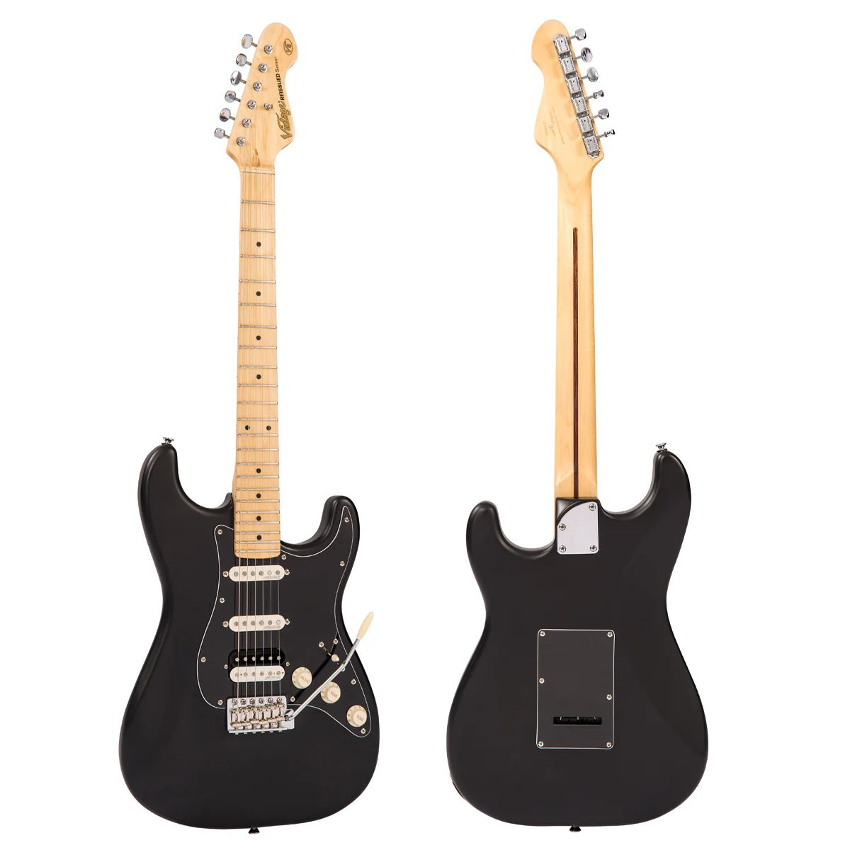 Vintage V6H Reissued Elektro Gitar - Boulevard Black