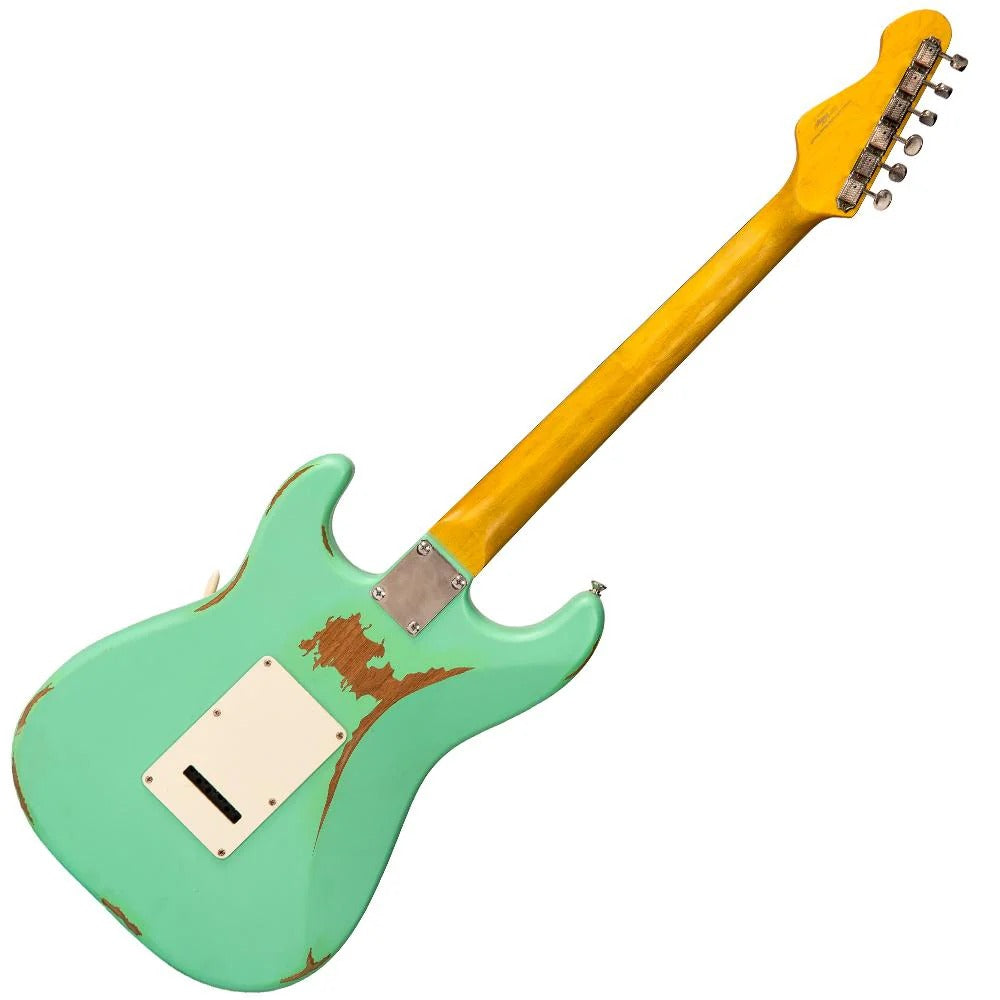 Vintage V6 ICON Elektro Gitar - Distressed Ventura Green