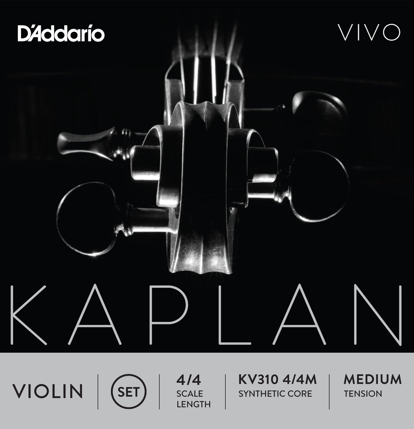 D'Addario KV310 4/4M Kaplan 4/4 Keman Teli - Medium