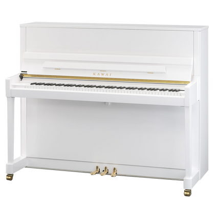 Kawai K-300 WH/P 122 CM Parlak Beyaz Duvar Piyanosu