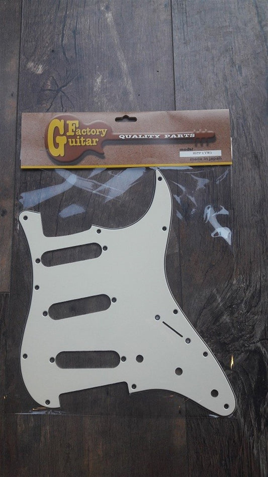 Domo STP-1VW3 Vintage White SSS Strat Pickguard