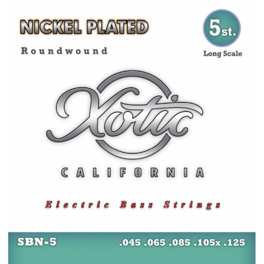 Xotic SBN-5 Nickel Plated Bad Gitar Teli (45-125)