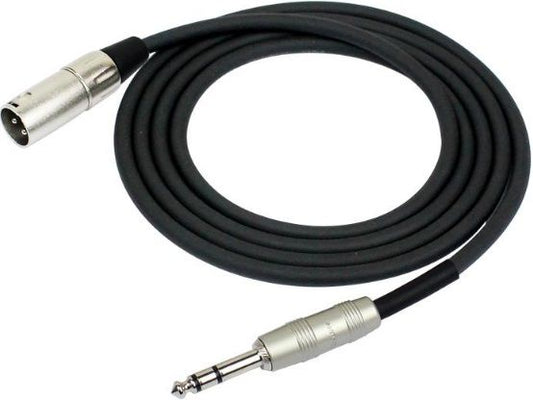 Kirlin MP-483PR-3M-BK 3 Metre XLR-TRS Stereo Kablo