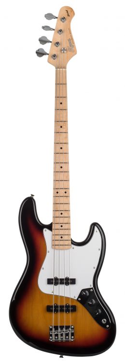 Kozmos KJB-ALDJJ-GMN-3TS Jazz Bass Akçaağaç Klavye Sunburst Bas Gitar