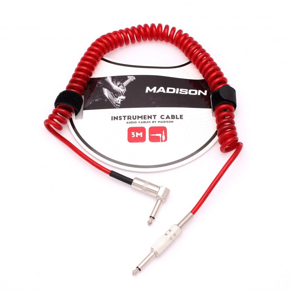 Madison MIC024 L Tipi Coil Enstrüman Kablosu - Kırmızı (3m)