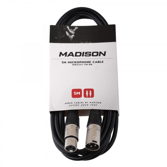 Madison MMC001-3M-BK Siyah 3 Metre Mikrofon Kablosu