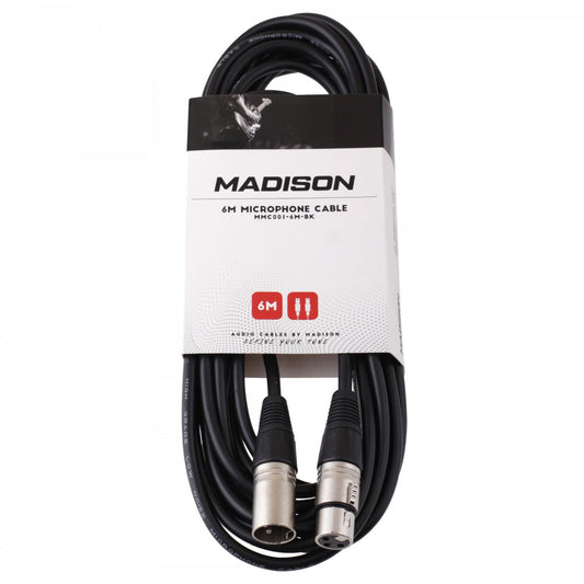 Madison MMC001-6M-BK Siyah 6 Metre Mikrofon Kablosu