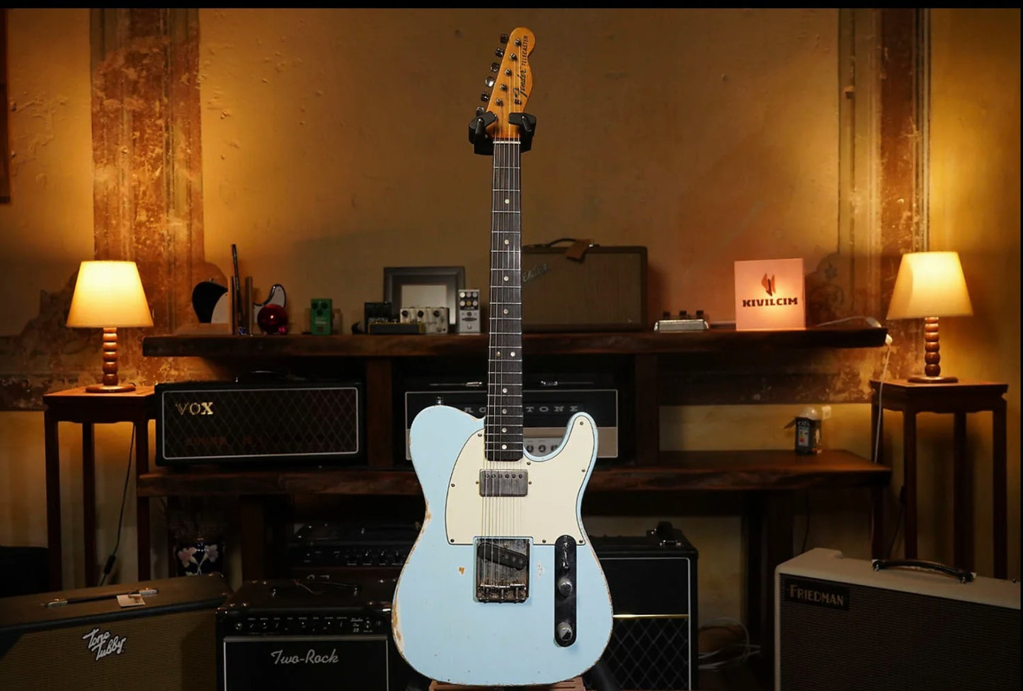 Fender 1967 Telecaster H-S Sonic Blue Refinish Elektro Gitar