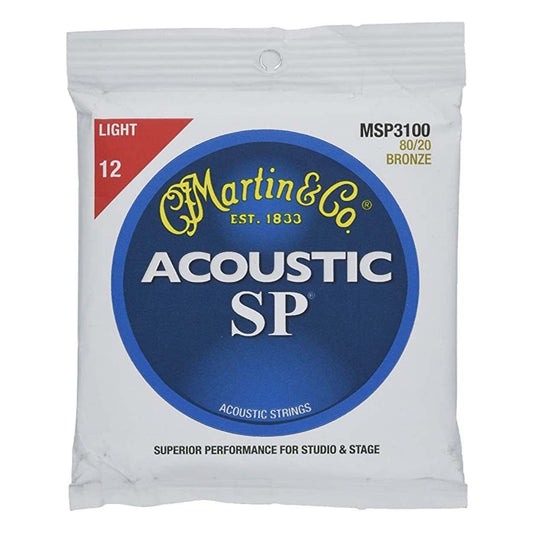 Martin MSP3100 80/20 Bronze Light Akustik Gitar Teli (12-54)
