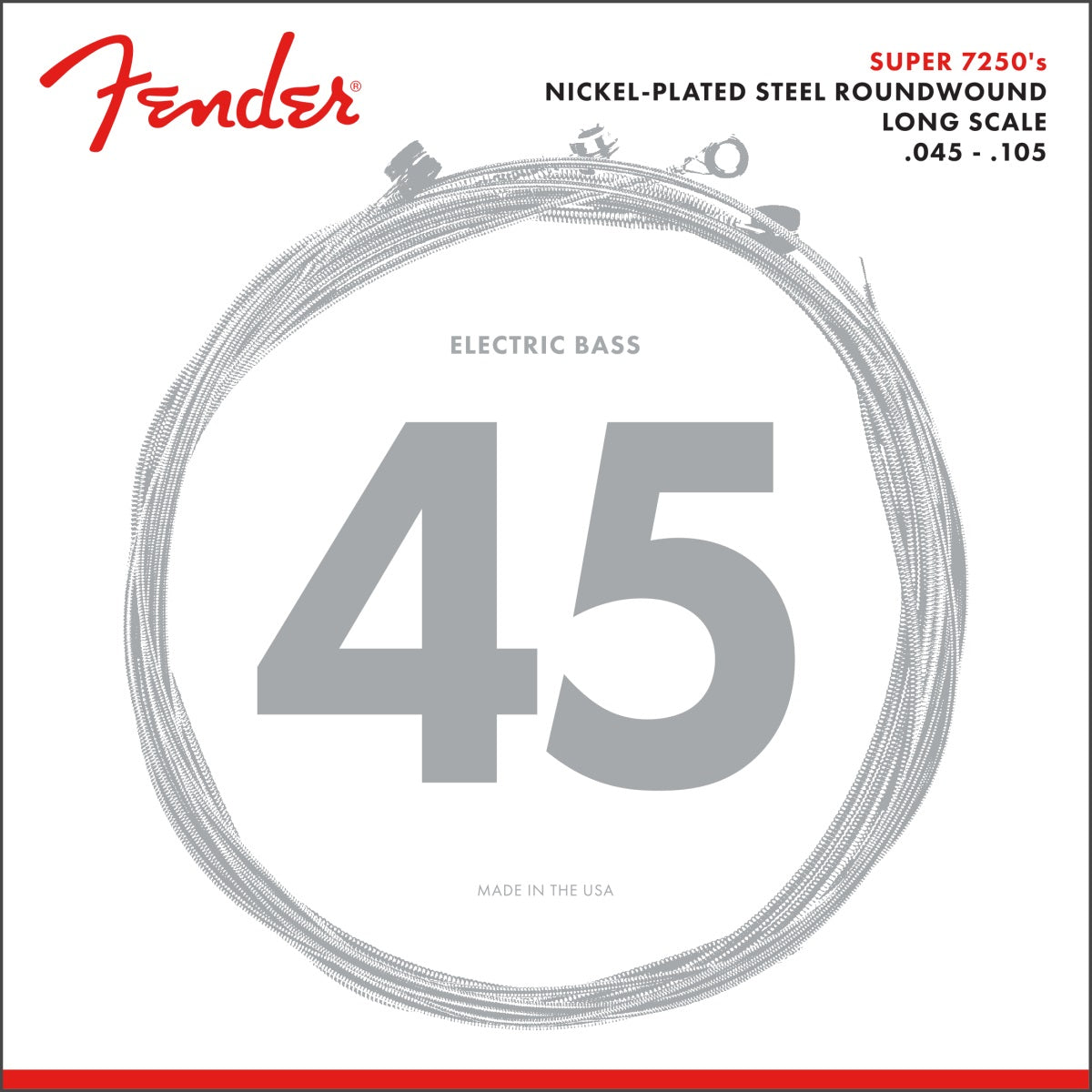 Fender Super 7250's Nickel Plated Bas Gitar Teli - 7250M (45-105)